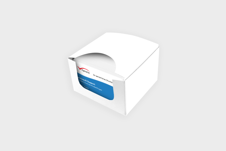 Visitenkartenbox aus Vollpappe – mit Spenderfunktion